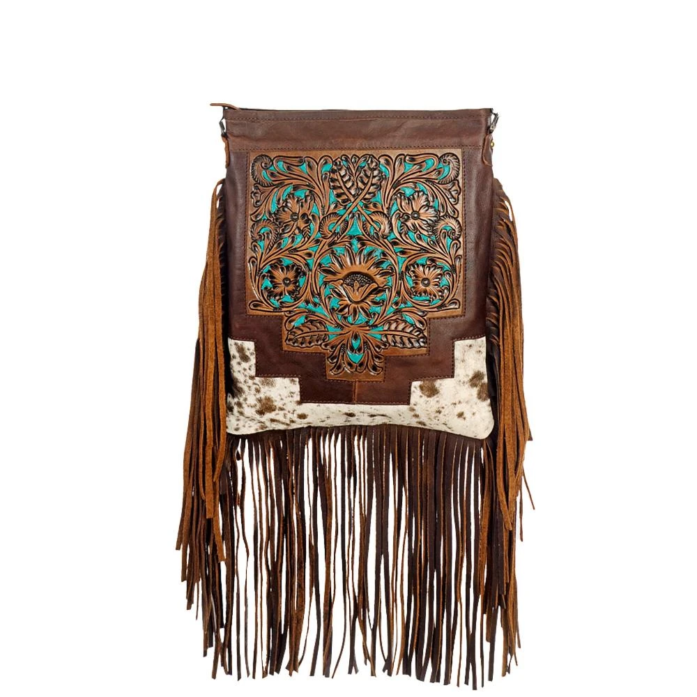 American Darling Tooled Painted Crossbody Purse 3 American Darling Tooled Painted Crossbody Purse