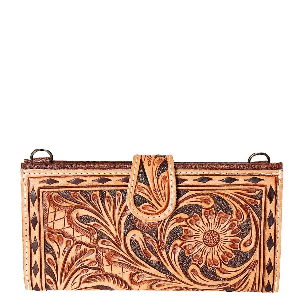 American Darling Floral Tooled Crossbody Clutch 3 American Darling Floral Tooled Crossbody Clutch
