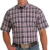 Cinch Men's Plaid Short Sleeve Button Down -Western Cowboy Supplies 162578 default l