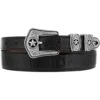 Tony Lama Men's Black Croc Print Western Belt -Western Cowboy Supplies 162673 default l