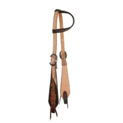 Professionals Choice Professional ' S Black Floral Roughout Single Ear Headstall