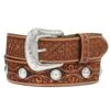 Men 1 1/2 Tan Silver Valley Belt -Western Cowboy Supplies 163372 default l
