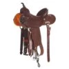 Burns Saddlery 14 Inch 30HDX Chocolate Roughout Barrel Saddle -Western Cowboy Supplies 164739 default l