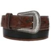 Men's Gator Tooled Brown And Black Belt -Western Cowboy Supplies 17406 default l