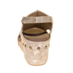 Corkys Footwear Womens Corkys Carley Taupe Metallic Wedge Sandal -Western Cowboy Supplies 30 5316 TUME 3
