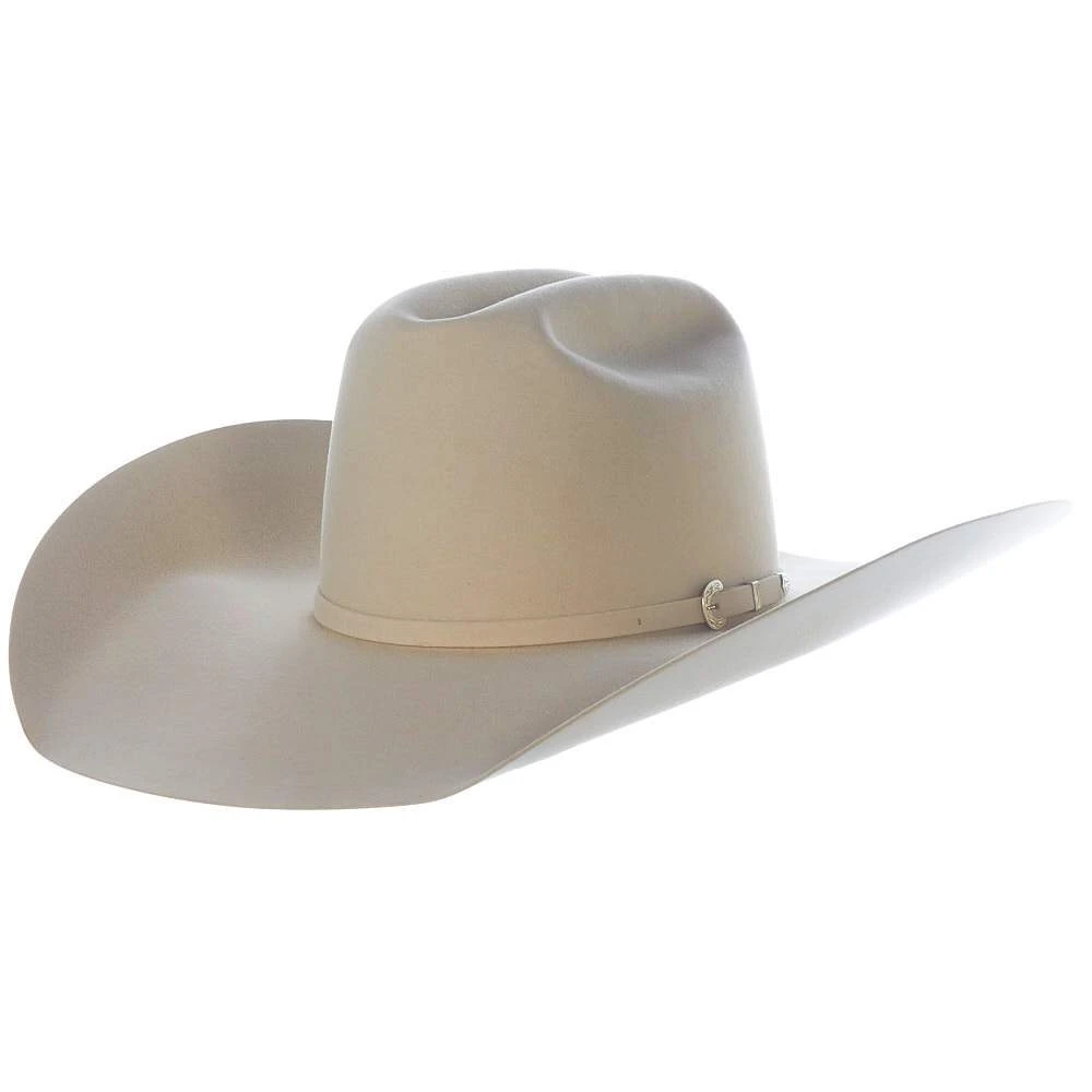 American Hats 40X Bone Self Band 5in. Brim Open Crown Felt Cowboy Hat 4 American Hats 40X Bone Self Band 5in. Brim Open Crown Felt Cowboy Hat - Image 2