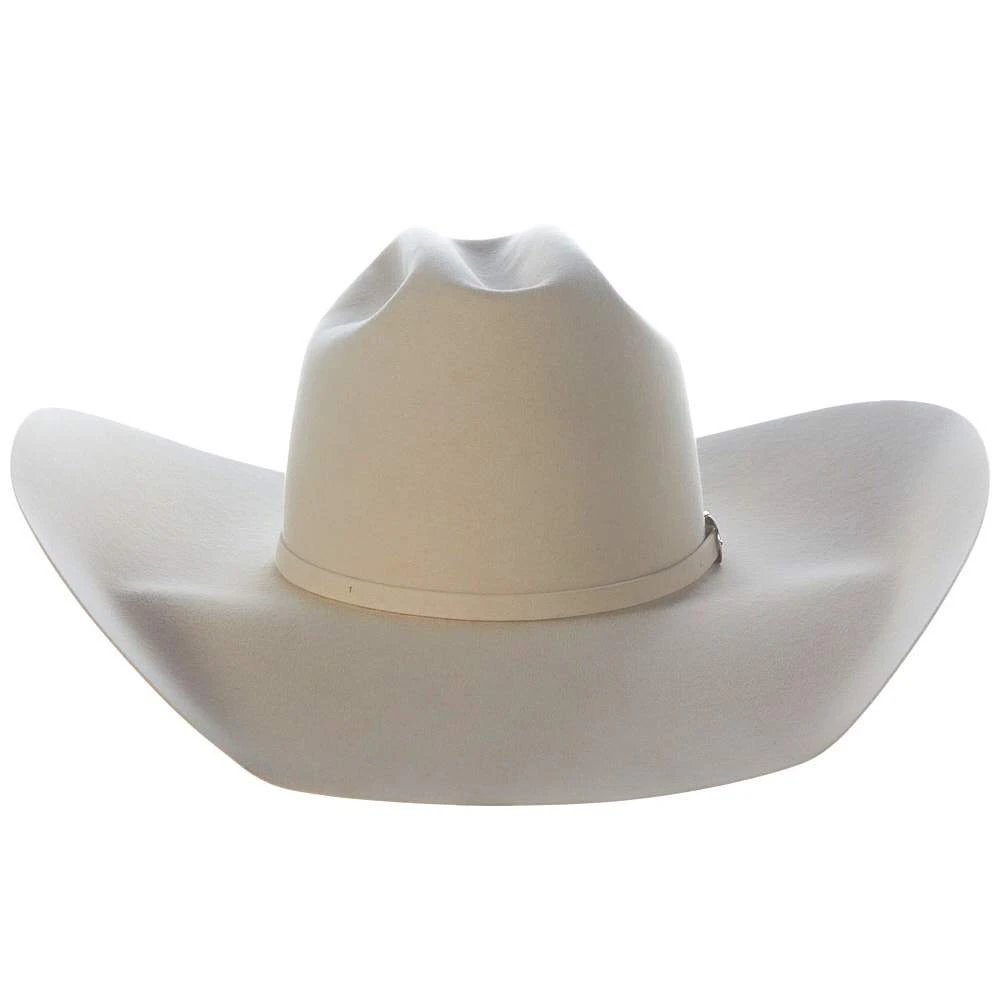 American Hats 40X Bone Self Band 5in. Brim Open Crown Felt Cowboy Hat 5 American Hats 40X Bone Self Band 5in. Brim Open Crown Felt Cowboy Hat - Image 3