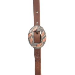 Nrs Tack 5/8in. Oiled Slot Ear Headstall With A Vine Buckle -Western Cowboy Supplies 410 Vine
