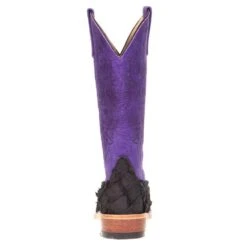 Women`s Matte Black Bass With 13in. Purple Top Boot 10 Women`s Matte Black Bass With 13in. Purple Top Boot -Western Cowboy Supplies 4128M 31