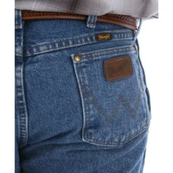 Wrangler Men's Cowboy Cut Stonewash Denim Jeans -Western Cowboy Supplies 47MWZSW pocket
