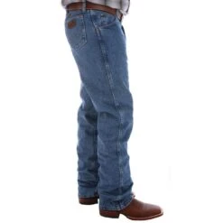 Wrangler Men's Cowboy Cut Stonewash Denim Jeans -Western Cowboy Supplies 47MWZSW side