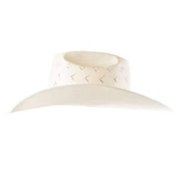 American Hats AHC 5200 2 Cord Steel 4 1/4in. Brim Open Crown Straw Cowboy Hat -Western Cowboy Supplies 5200S2CSTEL42 5