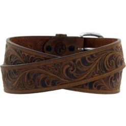 Women's Silver Creek Brown Western Scroll Belt -Western Cowboy Supplies 53909 back