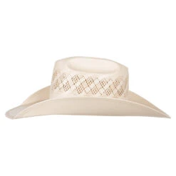 American Hats Ivory And Tan Wide Vent 4 1/4in. Brim Round Oval Straw Cowboy Hat 9 American Hats Ivory And Tan Wide Vent 4 1/4in. Brim Round Oval Straw Cowboy Hat -Western Cowboy Supplies 6300S2CCHOC42RO 21