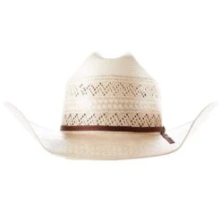 American Hats AHC 6900 Racher Drilex 2 Cord Chocolate Band 4 1/4in. Brim Straw Cowboy Hat -Western Cowboy Supplies 6900RC2CCHOC42 4