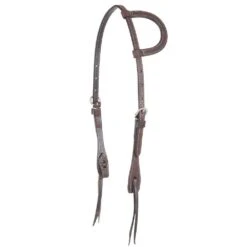 Martin Saddlery Roughout Slip Ear Headstall Chocolate