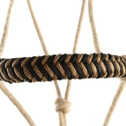 Mustang Jute Rope Halter W/ Color Noseband -Western Cowboy Supplies 8118 BLACK TAN 2
