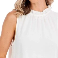 Mud Pie Women's Taye Flounce Top -Western Cowboy Supplies 85100164WH 03