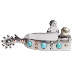 Professionals Choice Youth Silver, Copper And Turquoise Dot Spur