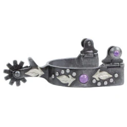 Professionals Choice Purple Dot And Feather Youth Spurs