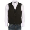 Wyoming Traders Men's Black Buffalo Leather Vest -Western Cowboy Supplies 94105 default l
