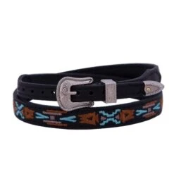 M&F 3/8in Black Aztec Design Hat Band