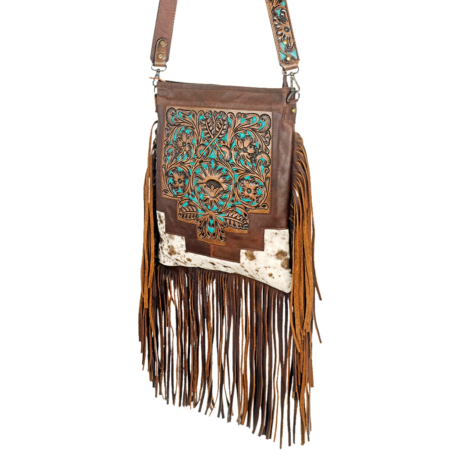 American Darling Tooled Painted Crossbody Purse 4 American Darling Tooled Painted Crossbody Purse - Image 2