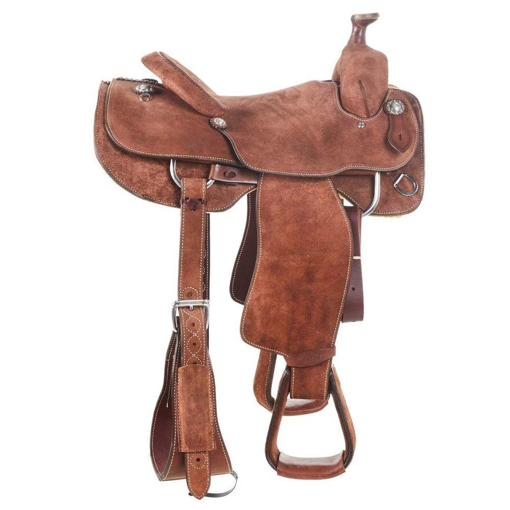 Alamo Saddlery Chocolate Roughout Team Roper 4 Alamo Saddlery Chocolate Roughout Team Roper - Image 2