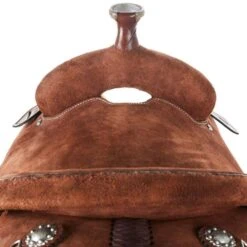 Alamo Saddlery Chocolate Roughout Team Roper 7 Alamo Saddlery Chocolate Roughout Team Roper -Western Cowboy Supplies AS TR1 03