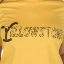 Gina Tees Women's Yellowstone Tee -Western Cowboy Supplies ATC YELLOW 1