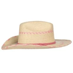 Atwood Hats Pink Pinto Palm Leaf Kid's Hat -Western Cowboy Supplies ATW PINKPINTO 2