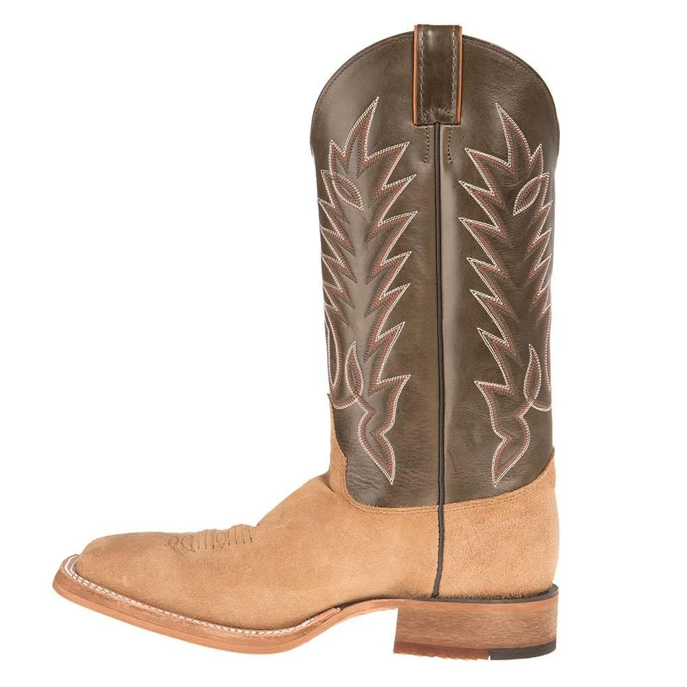 Justin Boot Company Men's Bent Rail Khaki Roughout Square Toe Cowboy Boot 5 Justin Boot Company Men's Bent Rail Khaki Roughout Square Toe Cowboy Boot - Image 3