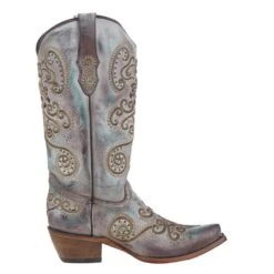 Corral Women`s Turquoise Brown 13in. Boot -Western Cowboy Supplies C3849 5