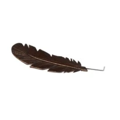 A Cowpokes Crown Leather Tooled Feather Hat Accessory -Western Cowboy Supplies FEATHER LEATHER 3