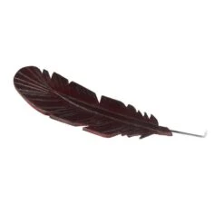 A Cowpokes Crown Leather Tooled Feather Hat Accessory -Western Cowboy Supplies FEATHER LEATHER 5
