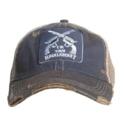 Mason Jar Label Llc Huckleberry Distressed Black Hat -Western Cowboy Supplies HKLBRY HAT 1