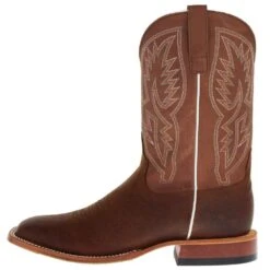 Horsepower Men`s Distressed Bison 10in. Tan Maverick Top Cowboy Boot -Western Cowboy Supplies HP1877 031
