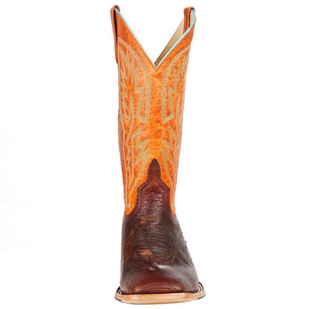 Horsepower Men's Horse Power Top Hand Sienna Smooth Ostrich 13in. Orange Top Boot 4 Horsepower Men's Horse Power Top Hand Sienna Smooth Ostrich 13in. Orange Top Boot - Image 2
