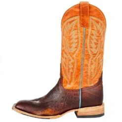 Horsepower Men's Horse Power Top Hand Sienna Smooth Ostrich 13in. Orange Top Boot 9 Horsepower Men's Horse Power Top Hand Sienna Smooth Ostrich 13in. Orange Top Boot -Western Cowboy Supplies HP8049 3