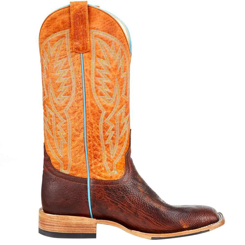 Horsepower Men's Horse Power Top Hand Sienna Smooth Ostrich 13in. Orange Top Boot 7 Horsepower Men's Horse Power Top Hand Sienna Smooth Ostrich 13in. Orange Top Boot - Image 5