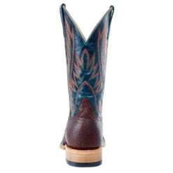 Horsepower Boots Men`s Top Hand Cowboy Comanche Shrunken Shoulder 13` Navy Explosion Top Boot -Western Cowboy Supplies HP8054 4