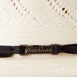 American Hats AHC JC4210 2 Cord Black Band 4 1/4in. Brim Open Crown Straw Cowboy Hat -Western Cowboy Supplies JC4210S2CBLK42 3