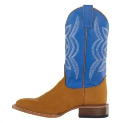 Justin Boots Women's Hayes Tan 11` Blue Square Toe Boot 9 Justin Boots Women's Hayes Tan 11` Blue Square Toe Boot -Western Cowboy Supplies JP2601 3