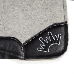 Best Ever Pads Kush Fleesar 3/4 Inch Felt Fleece Bottom Saddle Pad With Black Wear Leathers -Western Cowboy Supplies KUSH 34 SBLK FLC 03