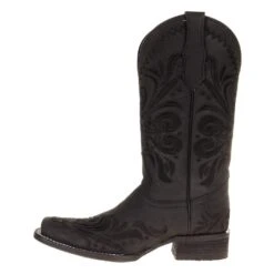 Circle G Women's Black Embroidered Square Toe Boot 9 Circle G Women's Black Embroidered Square Toe Boot -Western Cowboy Supplies L5464 2