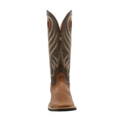 Twisted X Men's Buckaroo Buff Tan Vamp And Burnt Olive Shaft Cowboy Boot -Western Cowboy Supplies MBK0035 04