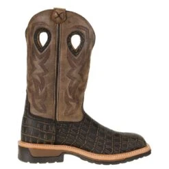 Twisted X Men's Lite Cowboy Caiman Print AlloyToe Work Boot -Western Cowboy Supplies MLCA003 4