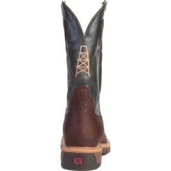 Twisted X Men's Oiled Cognac Steel Toe Lite Weight Cowboy Work Boots -Western Cowboy Supplies MLCS006 4