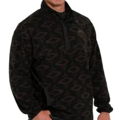 Cinch Men's Aztec Print Quarter Snap Fleece Pullover -Western Cowboy Supplies MWK1514015 3