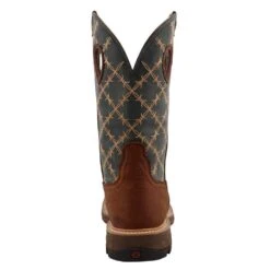 Twisted X Men`s Mocha 12in. Slate Top Nano Toe Work Boot -Western Cowboy Supplies MXBN002 4